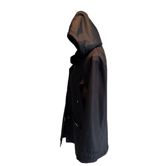 London Fog Water Resistant Hooded Softshell Jacket In Black Size M womans - Picture 2 of 16